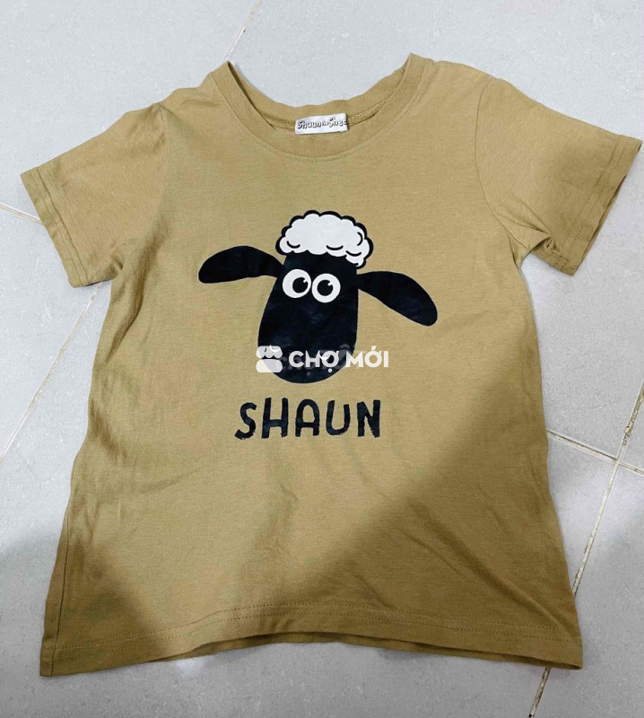 Áo thun auth bé Shaun the Sheep size 110-120 85%