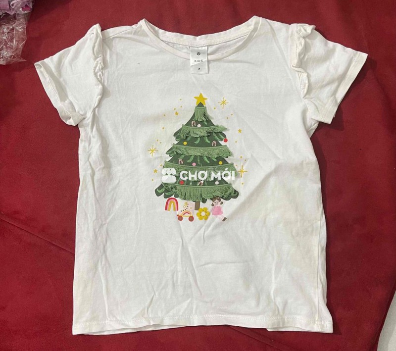 Áo thun bé cây thông siêu đẹp Target Úc size 6-7