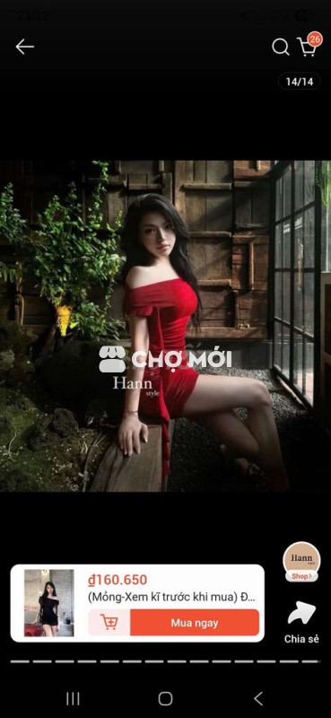 Đầm trễ vai mặc 1 lần