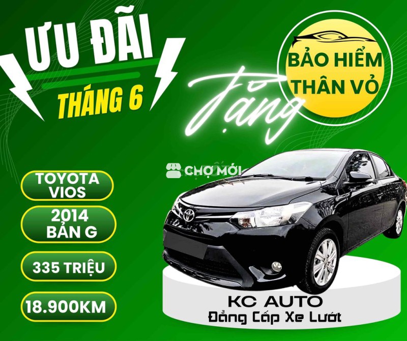 Toyota Vios 2014 1.5G siêu lướt - 18900 km
