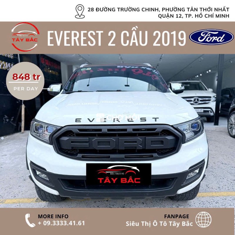 FORD EVEREST 2019 AT 2 CẦU  DẦU XE ĐẸP NHƯ MỚI