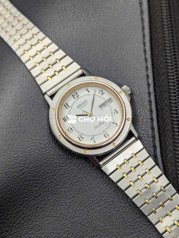 Đồng hồ Seiko silver wave demi vàng cổ điển