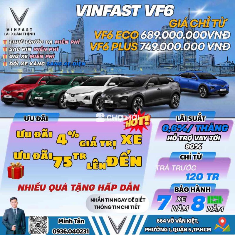 VinFast VF6 - ƯU ĐÃI LÊN ĐẾN 90tr - ĐK Platform sl
