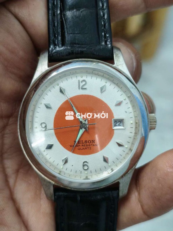 Đồng hồ Nhật, size 36mm, 1 lịch, coc số bằng bạc