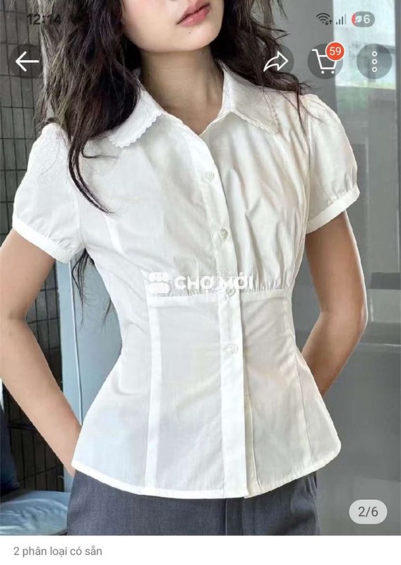 Áo sơ mi chiết eo