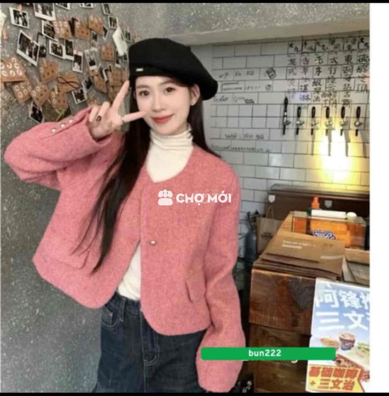 áo dạ 2 lớp, mặc 1 lần chụp ảnh