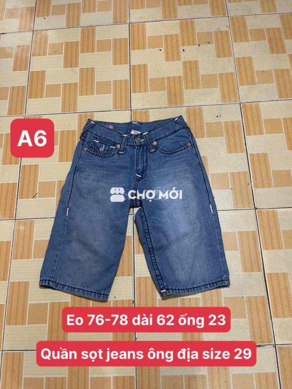 Quần sọt Jeans ông địa size 29