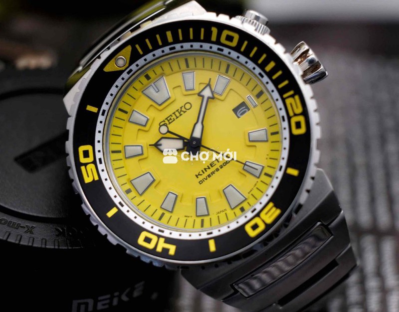 Đồng Hồ SEIKO KINETIC DIVER’S YELLOW CHÍNH HÃNG