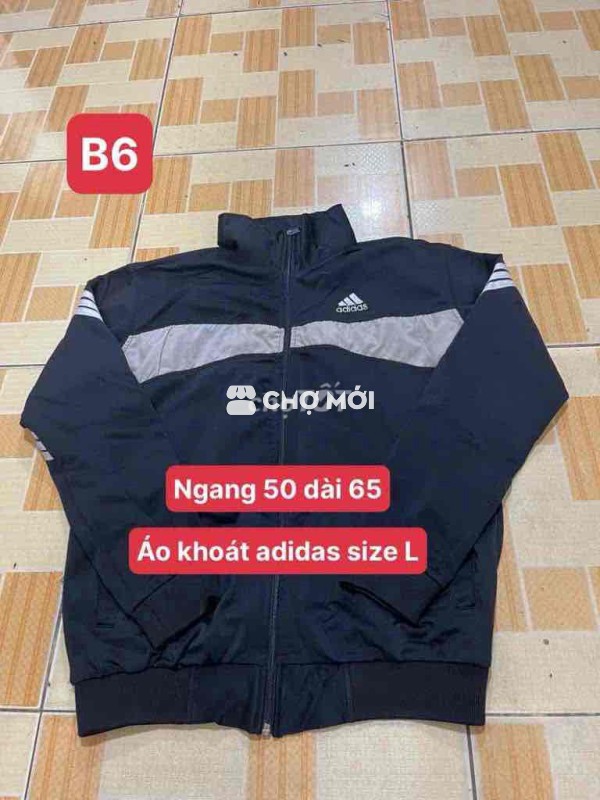 Áo khoat Adidas size L  màu đen