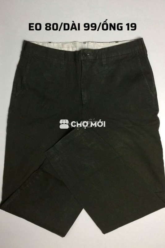 (2hand)Quần kaki MUJI rêu size M eo 80