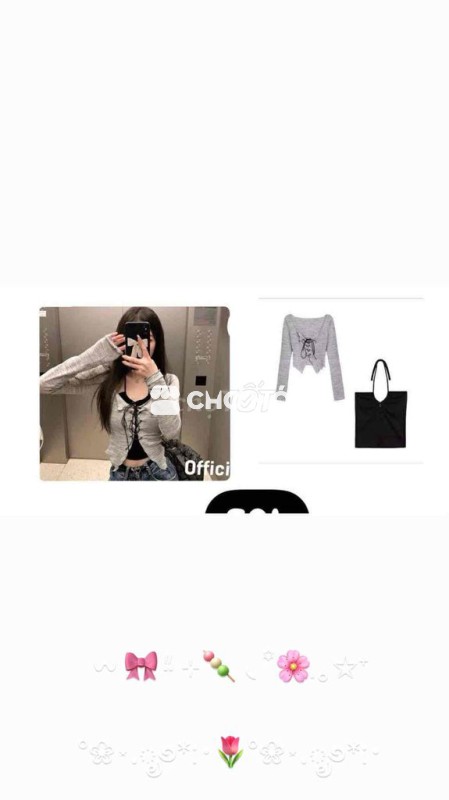 set áo tay dài phối yếm bên trong