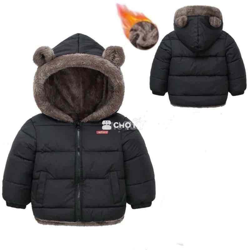 Áo khoác phao lót lông cừu giữ ấm cho bé size 120c