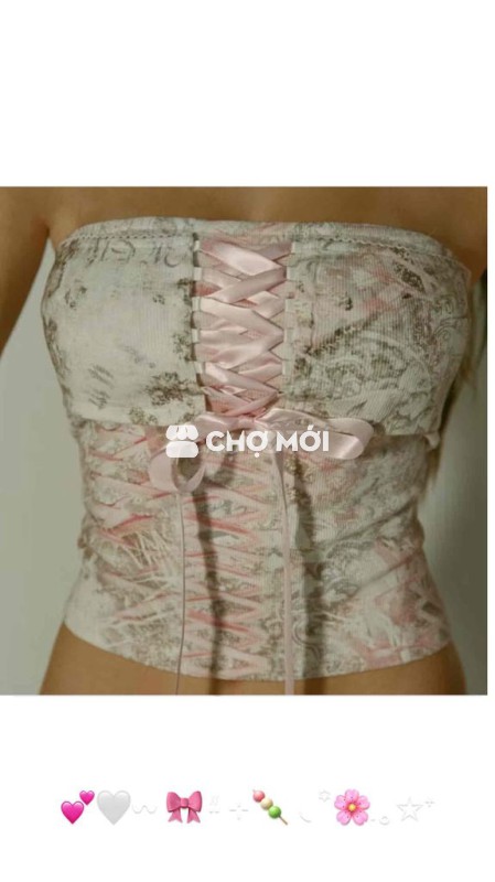Áo ống phối dây nơ