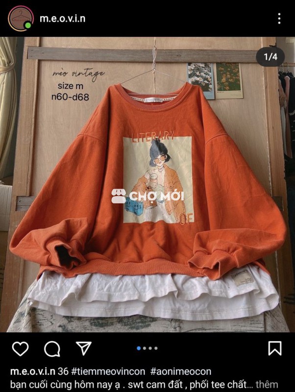 Sweater lót lông dày dặn freesize