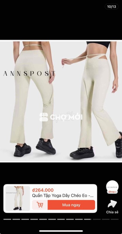 Quần Tập Yoga Dây Chéo Eo
