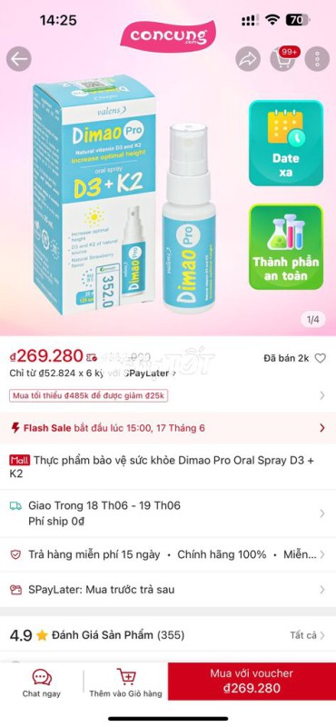 D3K2 dạng xịt date xa new chỉ 120k