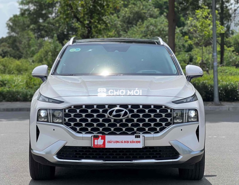 Santa Fe 2021 Cao cấp 2.2L HTRAC trắng form mới