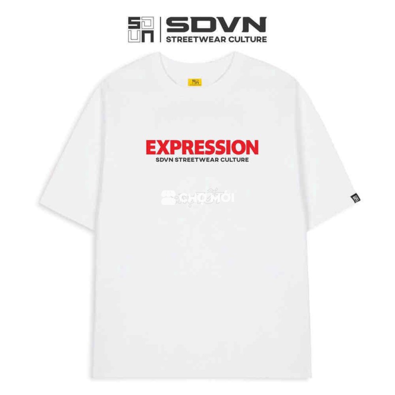Áo thun brand SDVN trắng Expression