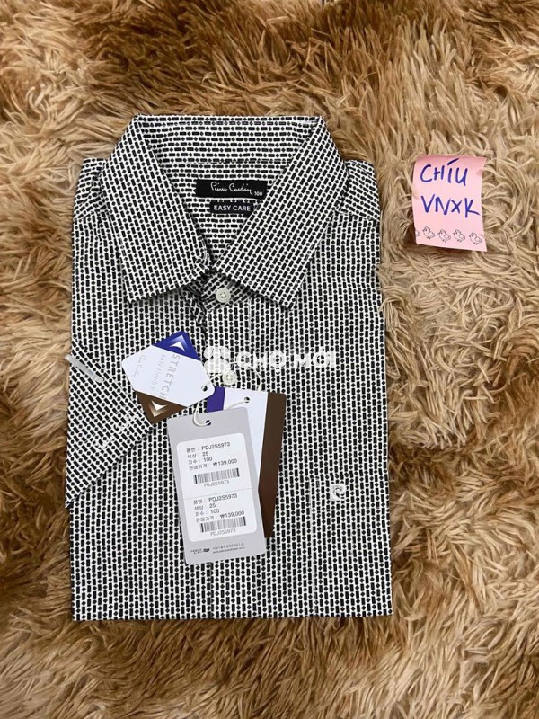 Sơ mi nam vạt ngang Pierre Cardin hàng VNXK