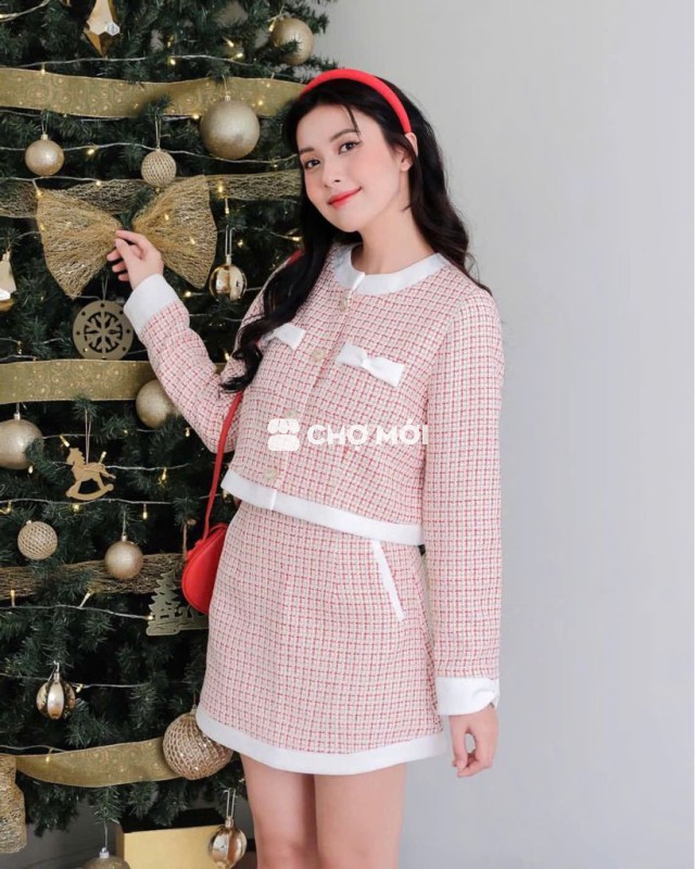 [THECIU] áo khoác tweed tiểu thơ + set tweed