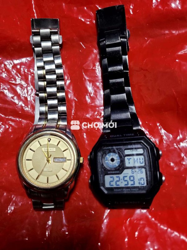 Đồng hồ Seiko 3.kim 2.lịch+ dh SKMEI (tàu)