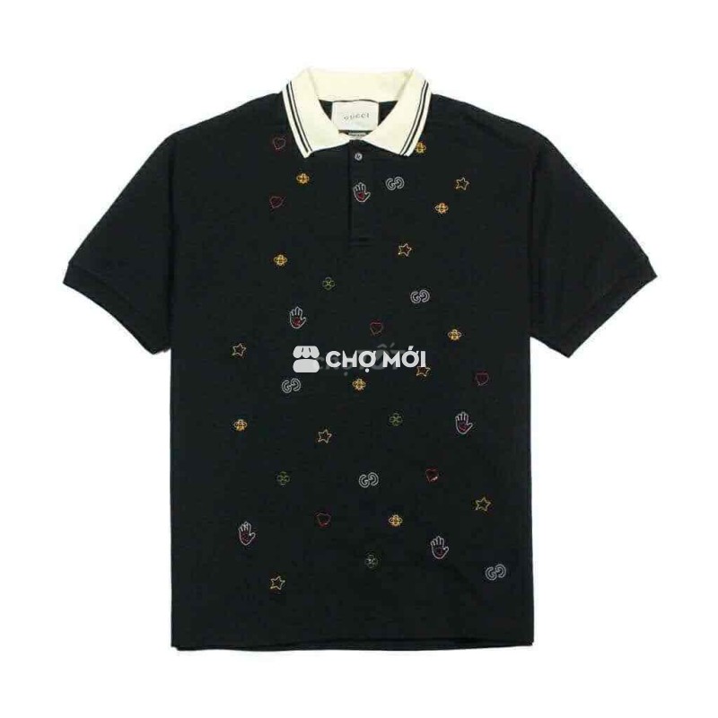Áo Polo Dior Cotton đen nam