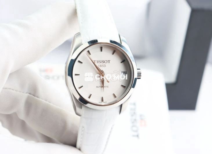 ĐH Nữ Tissot Couturier, Dây Da Trắng Size 32mm