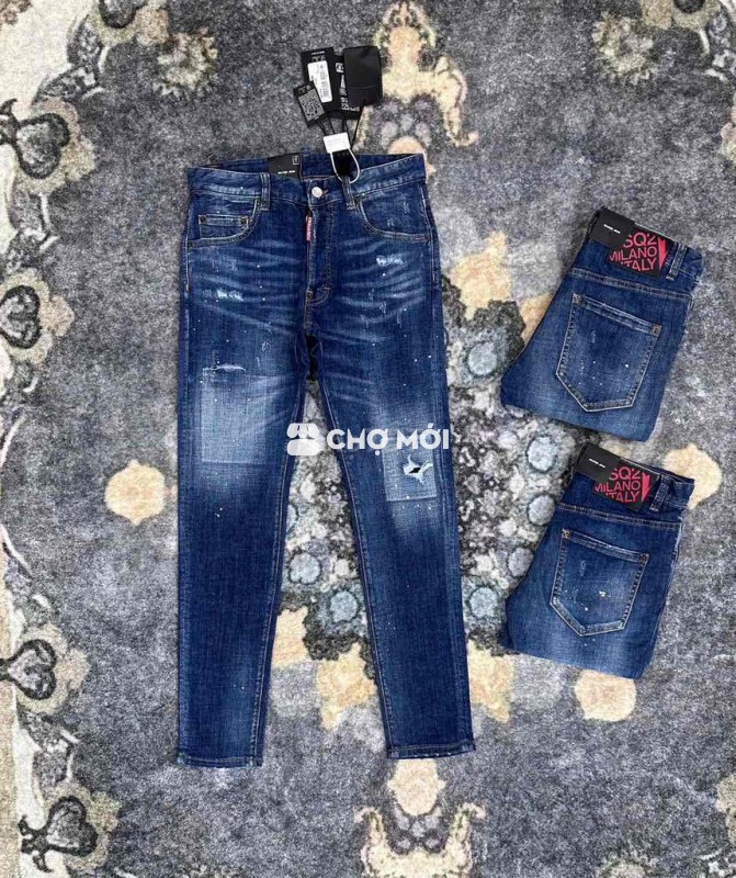 quần jeans nam DSQUARED2 whash rách thủ công