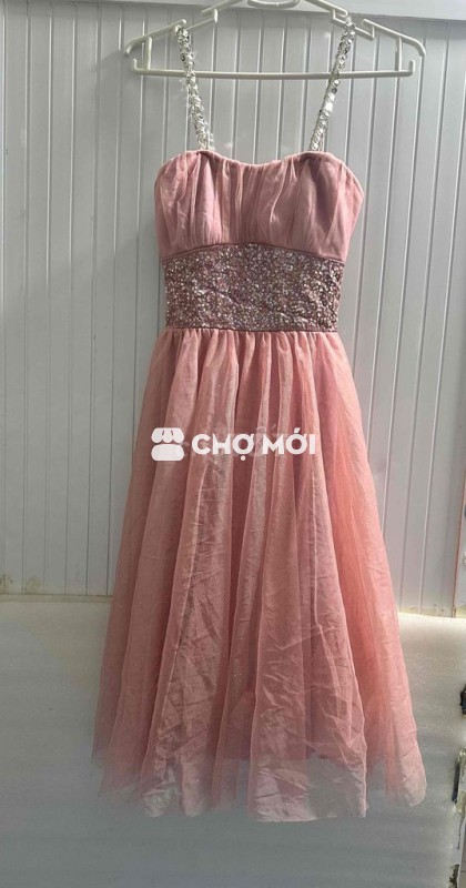 Đầm hồng 2 dây