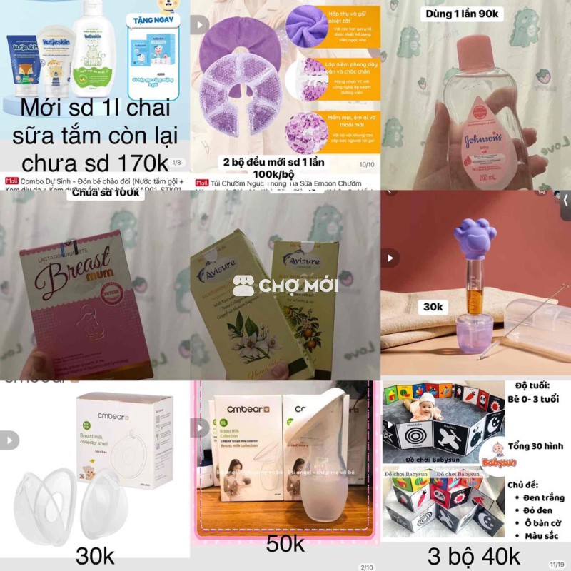 Pass 1 số đồ dùng cho mẹ bỉm