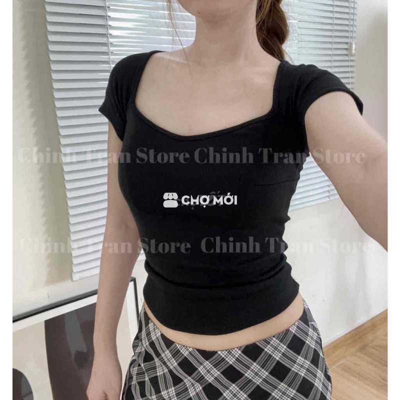 Áo vải thun gân ôm body