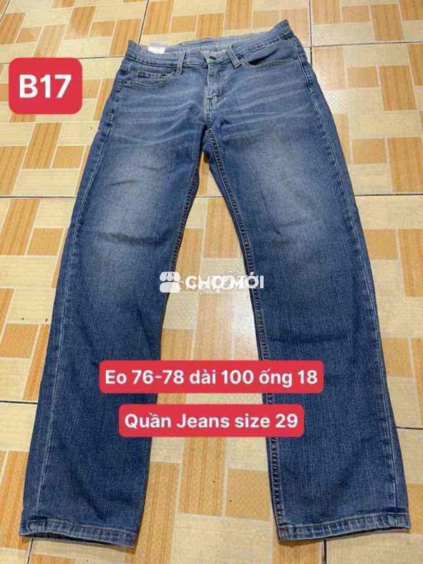 6 quần Jeans size nhu honh 100k 1c