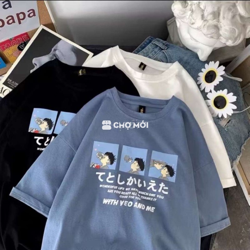 Pass Áo Thun Tay Lỡ Form Rộng Oversize Unisex