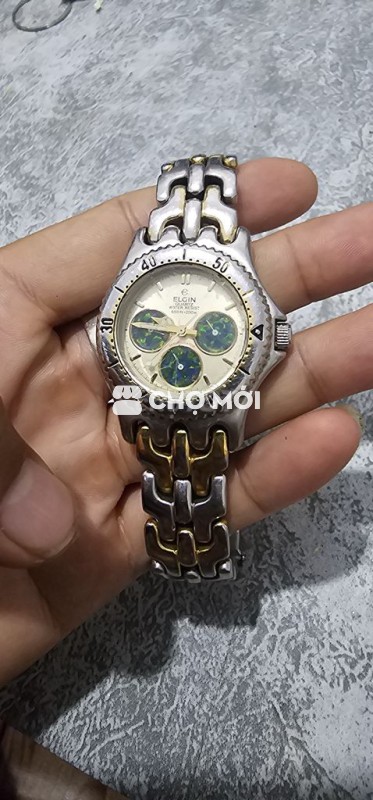 1 cây Elgin cổ Mỹ, mặt vàng xanh đẹp