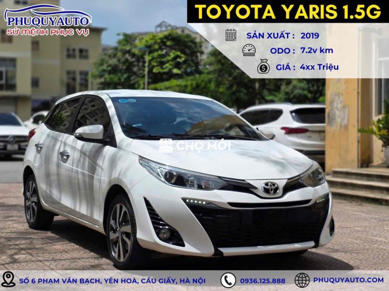 Toyota Yaris 2019 1.5G màu trắng siêu đẹp