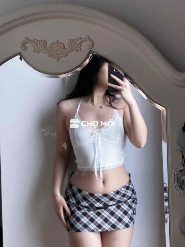 Pass/tặng váy kẻ ô new size S ảnh thật chỉ mặc thử