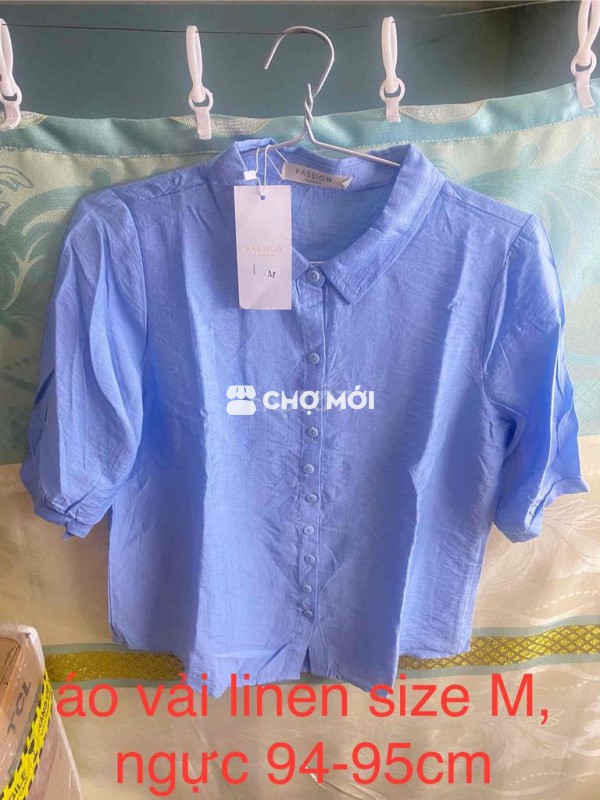 Áo linen size M - mới 100%, nguyên tag