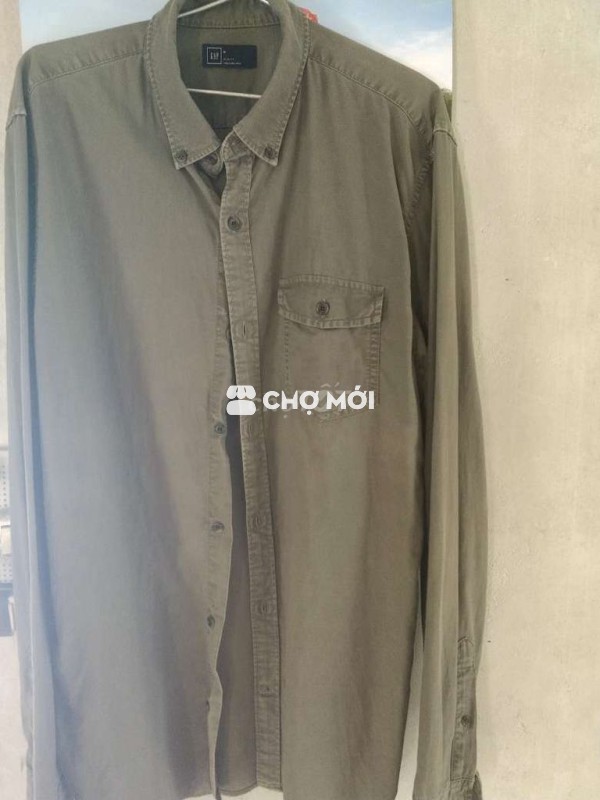 Áo sơ mi kaki hiệu Gap sz M âu