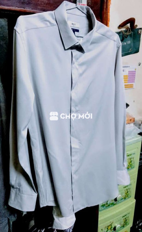 Sale off chiếc sơ-mi xám trắng hàng hiệu G2000,sip