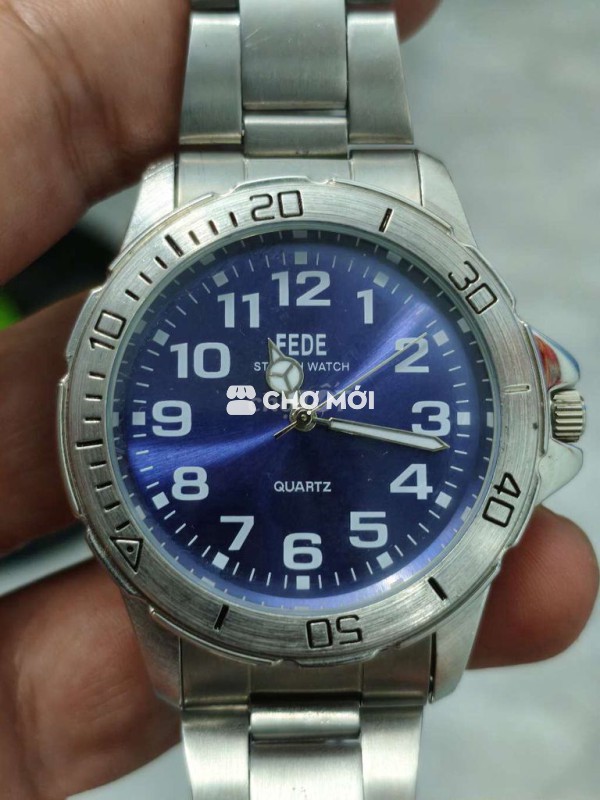 Đồng hồ Nhật, size 39mm, niềng xoay, mặt xanh biển