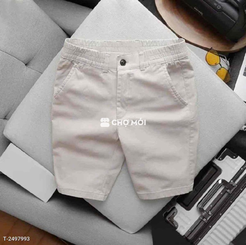 QUẦN SHORT KAKI NAM ĐAI LƯNG THUN CHẤT VẢI DÀY DẶN