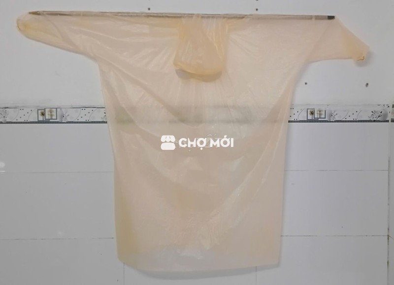 Áo Mưa Ống Dài Tay; Họa Tiết Hoa Lá; Màu Cam Trong