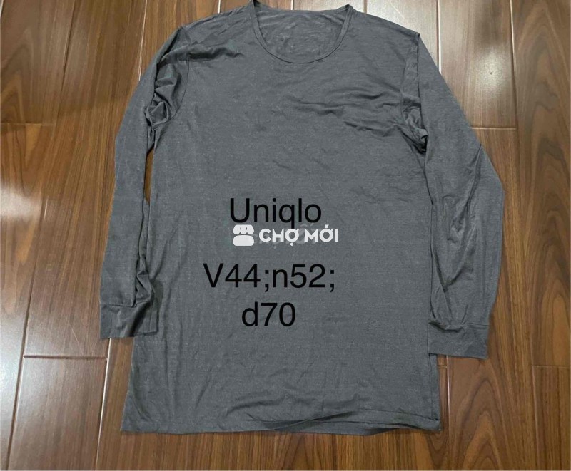 áo thun tay dài Uniqlo size L màu xám