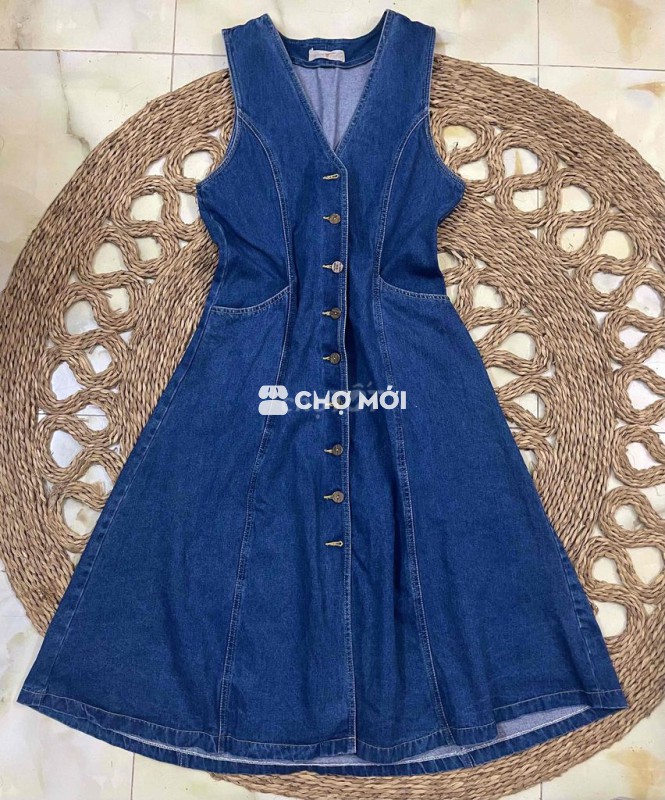 Đầm yếm jean size XL