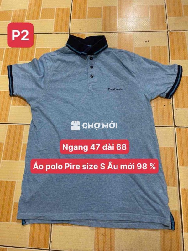 Áo polo Pire Cardin size S Âu mới 98 %