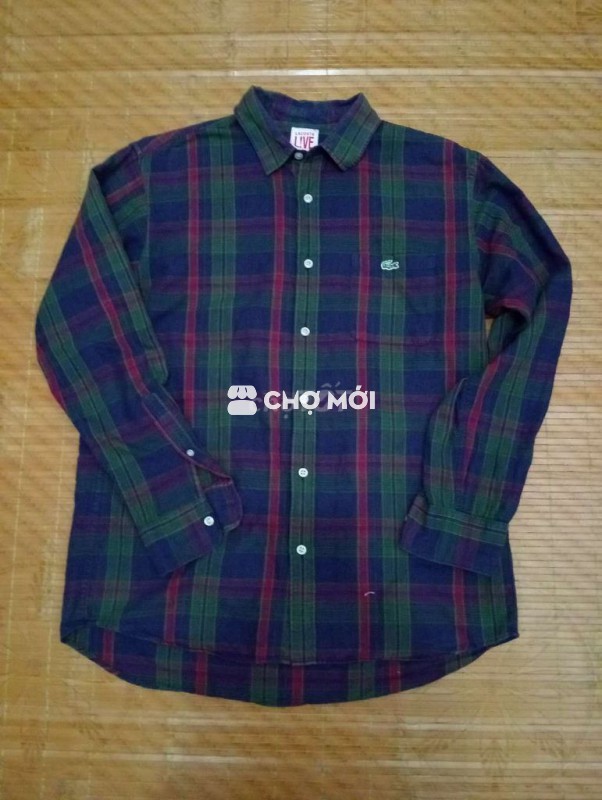 Áo sơ mi caro nam Lacoste size M