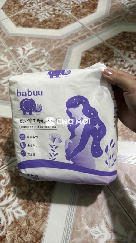 Bịch 100 miếng lót thấm sữa Babuu Nhật