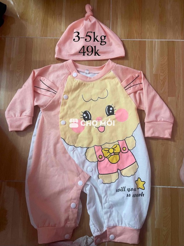 Set body kèm nón cho bé