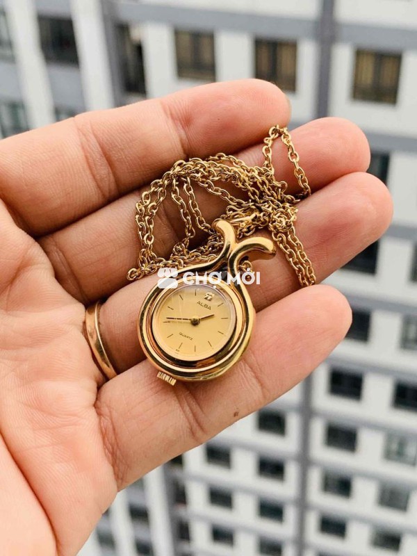 đồng hồ dây chuyền Alba Nhật zin keng chạy chuẩn