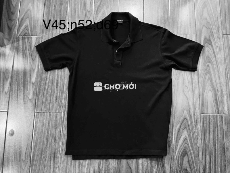 áo thun polo cotton Uniqlo size L màu đen